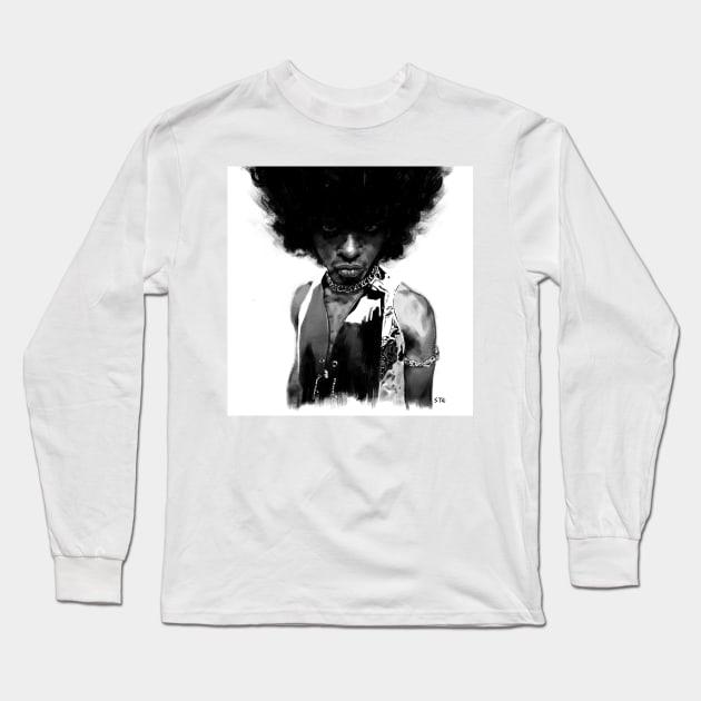 Sly Stone Long Sleeve T-Shirt by ste1bro